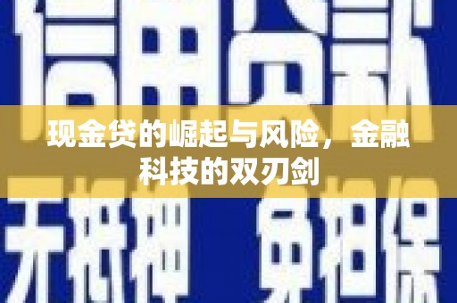 达日现金贷的崛起与风险，金融科技的双刃剑