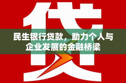 达日民生银行贷款，助力个人与企业发展的金融桥梁