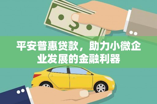 达日平安普惠贷款，助力小微企业发展的金融利器