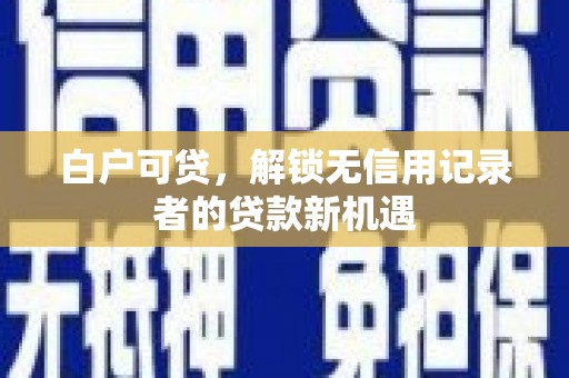 达日白户可贷，解锁无信用记录者的贷款新机遇