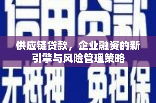 达日供应链贷款，企业融资的新引擎与风险管理策略