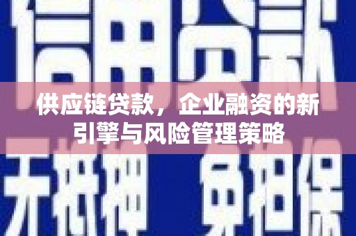 达日供应链贷款，企业融资的新引擎与风险管理策略