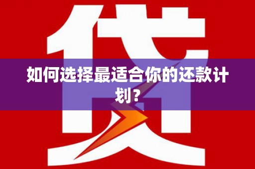 达日如何选择最适合你的还款计划？